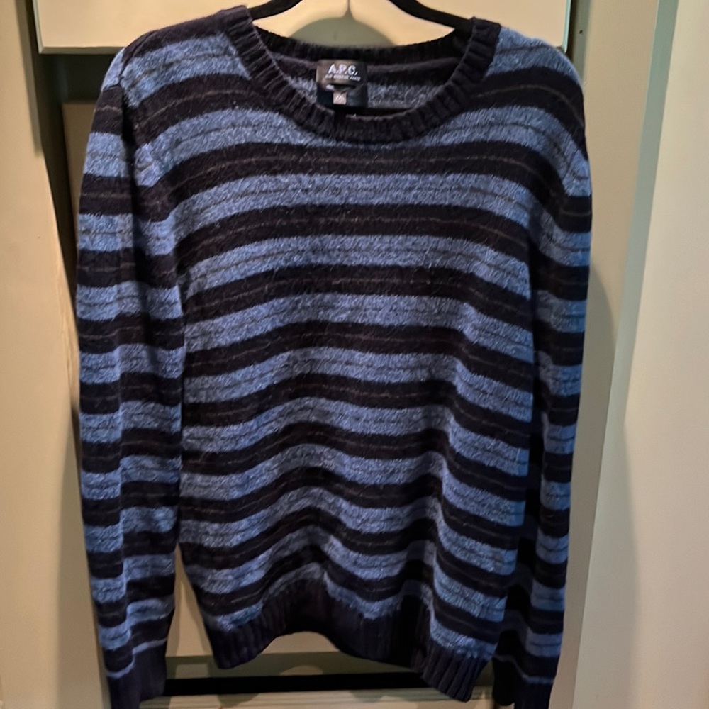 Blue striped custom dyed
